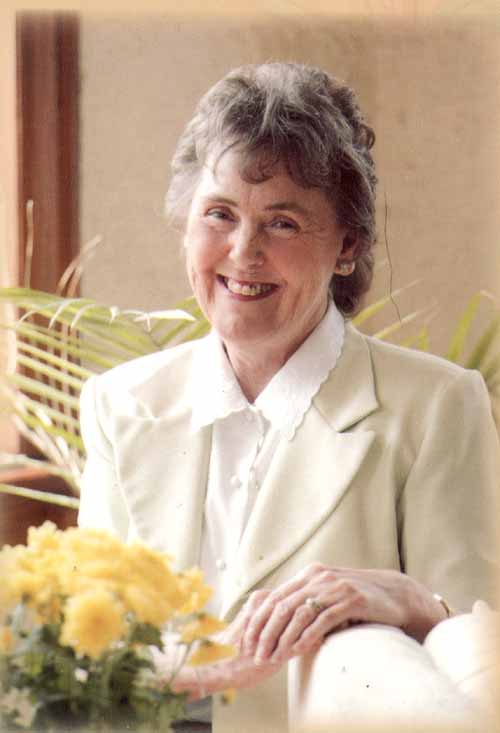 Louise Doerksen with flowers
